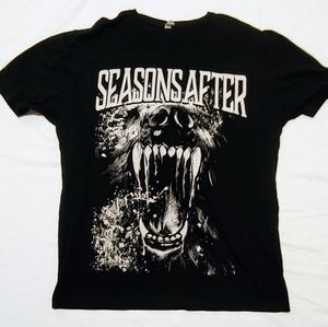 Seasons After Men's  Concert Merch Heavy Metal Band Black T-shirt  Size XL